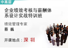 企业绩效考核与薪酬体系设计实战特训班